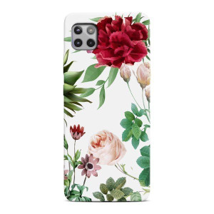 Casegadget Etui Nadruk Czerwona Róża I Liście Na Białym Moto G 5g