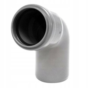 Kolano 67° 50 Mm Kanalizacyjne Wew. Szare Pcv Pp