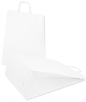 Torebki papierowe białe 30x17x42 300/170/425 EKO