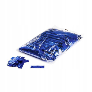Metallic confetti rectangles 1kg 55x17mm - Blue