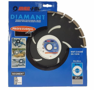 TARCZA DIAMENTOWA 350 25,4 kostka beton MAR-POL