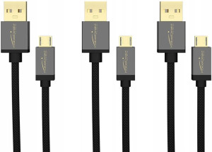 KabelDirekt kabel przewód micro USB 3x1m ładowanie