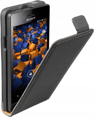 Mumbi etui z klapką Premium Xperia MIRO czarny