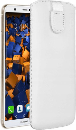 Mumbi Etui skórzane do Huawei P Smart białe