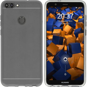 Mumbi Etui czarne przezroczyste Huawei P Smart