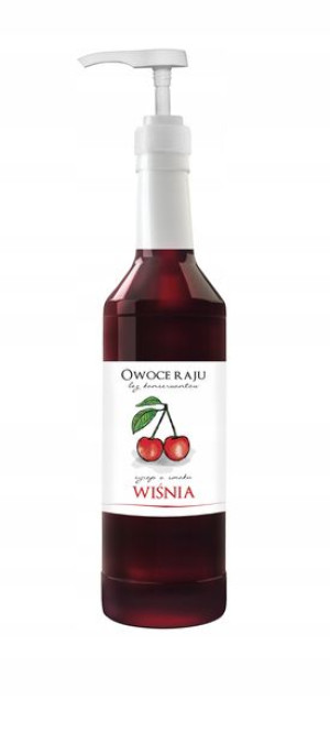Syrop wiśniowy dozownik bez konserwantów 970ml
