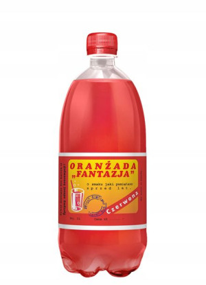 Oranżada Czerwona fantazja PRL 1L smak dzieciństwa