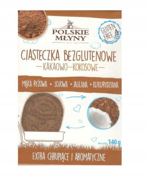 Ciasteczka Bezglutenowe Kakaowo - Kokosowe 140 g