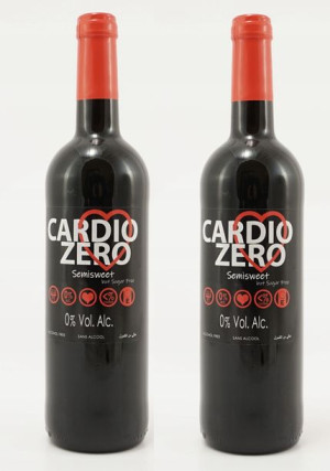 Wino bezalkoholowe czerwone półsłodkie Cardio Zero