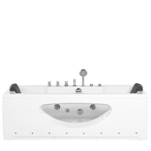 Wanna LED z hydromasażem 180 x 80 cm biała HAWES
