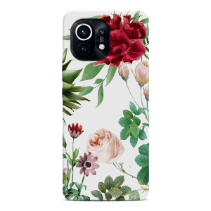 Casegadget Etui Nadruk Czerwona Róża I Liście Na Białym Xiaomi Mi 11