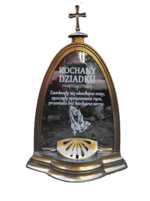 Znicz Led Kochany Dziadku Grawer Duży Złota