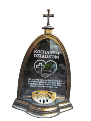 Znicz Led Kochanym Dziadkom Grawer Duży Złota