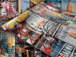  Okleina Meblowa Samoprzylepna Manhattan Na Regał Meble Blat 45x200cm