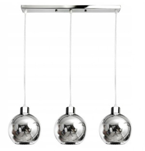 Lampa LED wisząca sufitowa 3xE27 srebrna kule