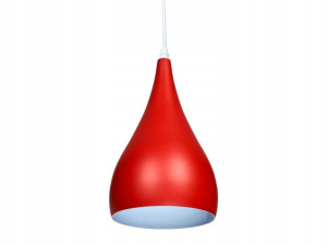 Lampa LED wisząca sufitowa E27 czerwona B7113