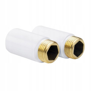 Przedłużka Mosiężna Biała 1/2 X 20mm (2cm) 2 Szt.