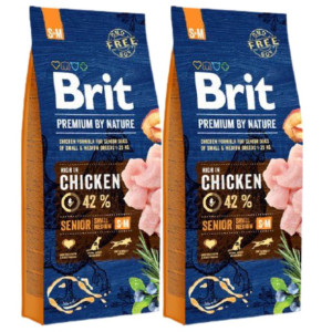 Pakiet Brit Premium By Nature Chicken Kurczak Senior S+M Karma Dla Starszyc