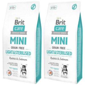Pakiet Brit Care Mini Grain-Free Bezzbożowa Light & Sterilised Sterylizowan
