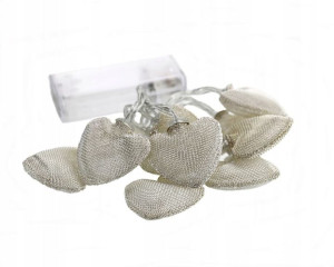 GIRLANDA LED ozdoba lampki SERCE serduszko 4x4 cm