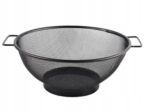 SITKO stalowe CEDZAK 25cm sito kuchenne CZARNE