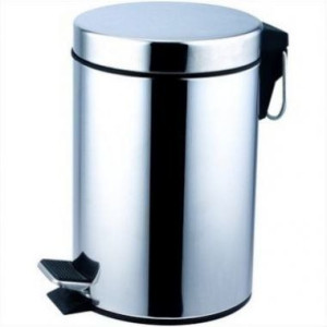 Kosz na śmieci błyszczący 12L Metlex MX-2048 srebrny stal chromowana