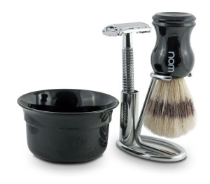 Zestaw do golenia pędzel NOM maszynka Frank Shaving