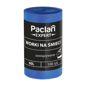 Worki na śmieci zawiązywane Paclan Expert Multitop 60l 100 szt