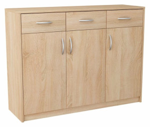 Komoda szafka 3D3S DĄB SONOMA 110cm szuflady regał