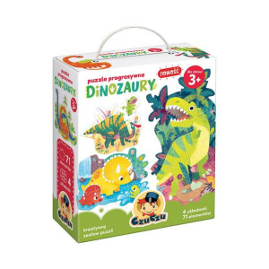 Puzzle progresywne dinozaury 3+ CzuCzu