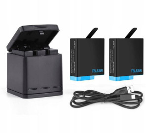 Ładowarka Usb 2x Bateria Do Gopro Hero 8 / 7 / 6 / 5 Black