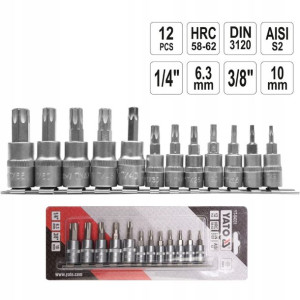 Zestaw Kluczy Torx Na Szynie 12szt. Yato 1/4 3/8