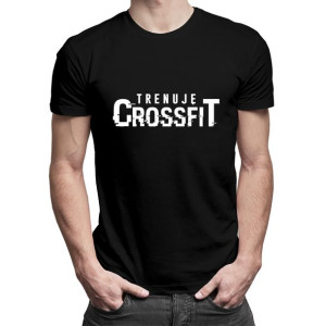 Trenuję crossfit - męska koszulka z nadrukiem na prezent