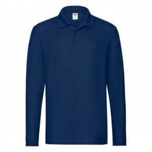 Koszulka męska Premium Polo  z długim rękawem Fruit Of The Loom Granatowy L