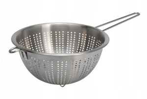 CEDZAK DURSZLAK stalowy z rączką sito sitko 24cm