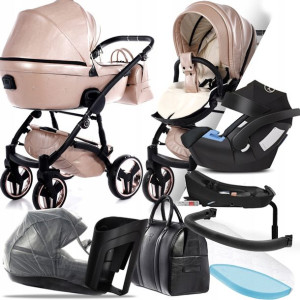 Wózek Junama 4w1 Termo 06, Cybex Aton + Baza 2-fix