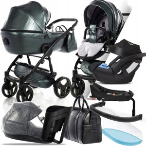 Wózek Junama 4w1 Termo 05, Cybex Aton + Baza 2-fix
