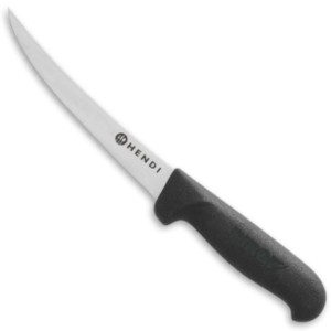 Nóż rzeźniczy do trybowania i filetowania mięsa zakrzywiony dł. 150 mm - He