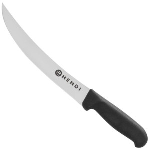 Nóż masarski do trybowania i filetowania mięsa zakrzywiony dł. 260 mm - Hen