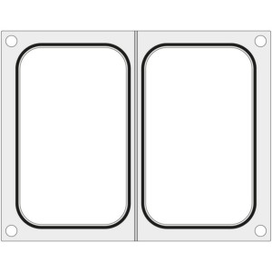 Matryca forma do zgrzewarek BOKAMA na dwie tacki pojemniki 178x113 mm - Hen
