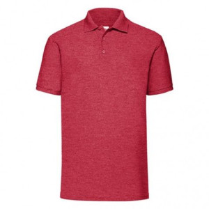 Koszulka męska 65/35 Polo Fruit Of The Loom Vintage Heather Red M