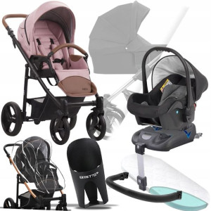 Wózek Bebetto 4w1 Nico 01 I Carlo Baza Dock Isofix