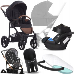 Wózek Bebetto 3w1 Nico 04 I + Fotelik Cybex Aton 5