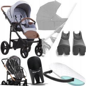 Wózek Bebetto 2w1 Nico 02 I + Adaptery Cybex Mc