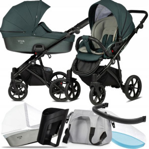 Wózek 2w1 Tutis Viva Luxury 064 I + Mega Akcesoria