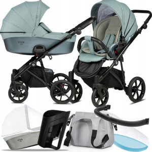 Wózek 2w1 Tutis Viva Luxury 063 I + Mega Akcesoria