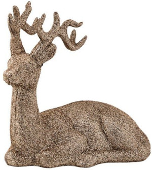 Dekoracja świąteczna Reindeer 16x14 cm złota sfmeble
