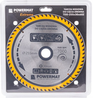 Tarcza WIDIOWA Do Drewna Piły Piła 255 x 30 mm 60Z