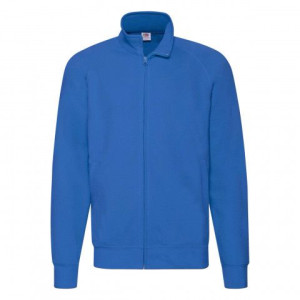 Lekka bluza męska Sweat Jacket Fruit of the Loom Niebieski M