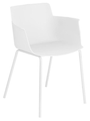 Krzesło z podłokietnikami Hannia 59x77 cm białe sfmeble